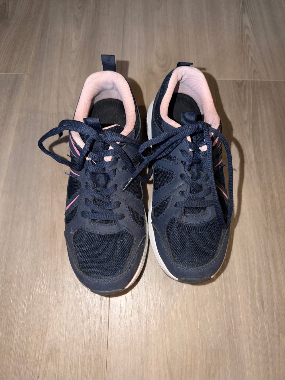 Avia Navy with Light Pink Trim Women's Athletic Sneakers